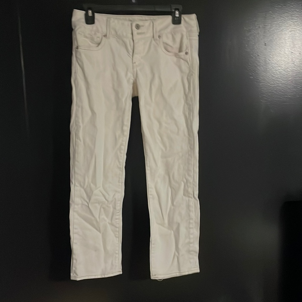 Cream American Eagle Stretch pants